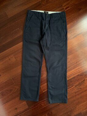 Beams + navy cinch-back trousers